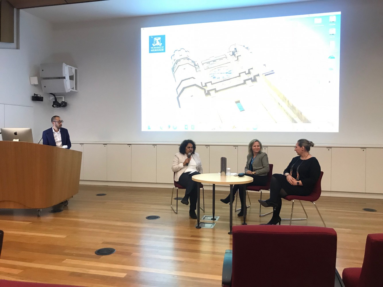 Professor Sandra Eades, Professor Sharon Lewin and Dr Misty Jenkins hold a panel discussion about the direction of the Doherty Institute regarding Indigenous Health.