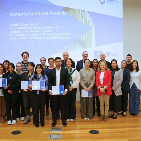 Group of staff at the Doherty Institute internal awards ceremony